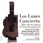 Ciclo de Música «Los lunes concierto» – Actuación de Raúl Traver y David Eres