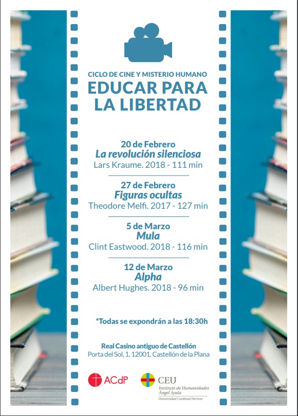 Cartel ciclo Cine CEU Educar para la libertad