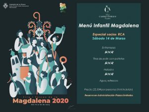 Menú Infantil Magdalena