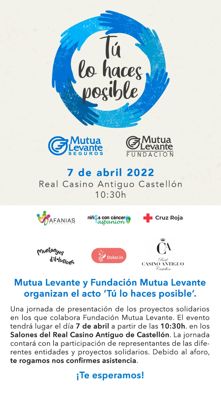 MUTUA LEVANTE Y FUNDACION MUTUA LEVANTE – TU LO HACES POSIBLE