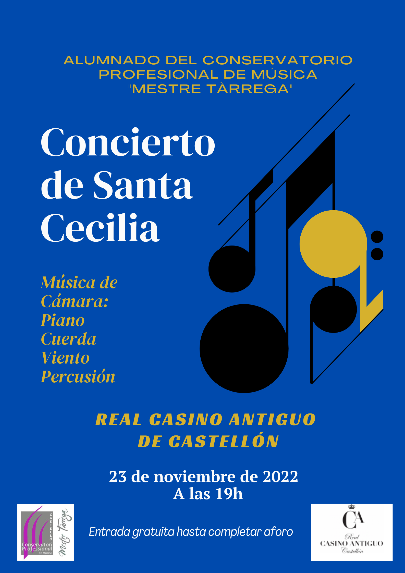 Cartel Concierto Sta.Cecilia Casino