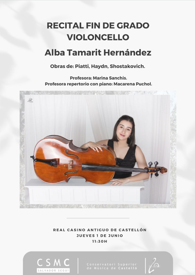 #Recital #Violoncello #CSMC #Musica #RealCasinoAntiguo