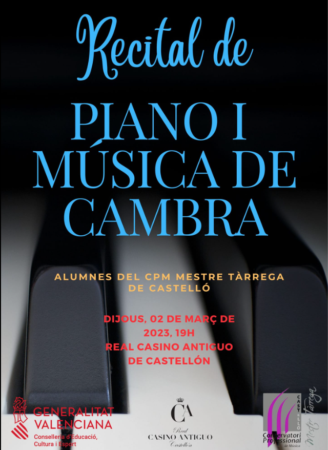 #recital #piano #músicadecámara #RealCasinoAntiguo #Castellón