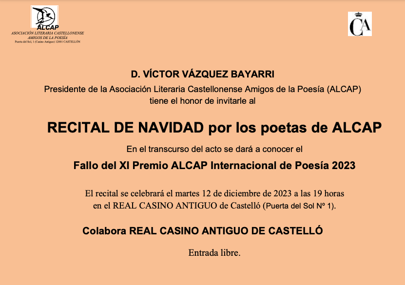 Recital Poesía Navidad Alcap 2023