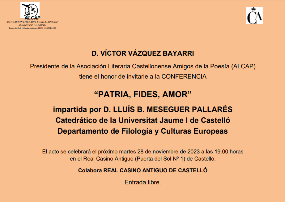 #Conferencia #Alcap #Poesia #RealCasinoAntiguo 28112023
