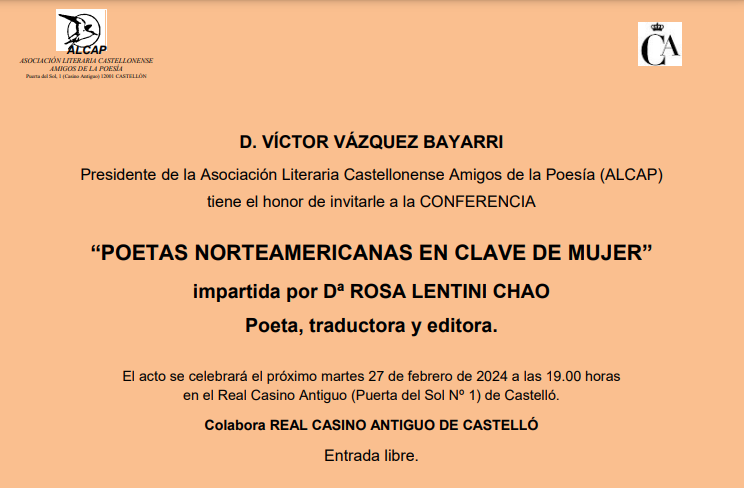 #Conferencia #Poesia #Alcap #RealCasinoAntiguo _ 27022024