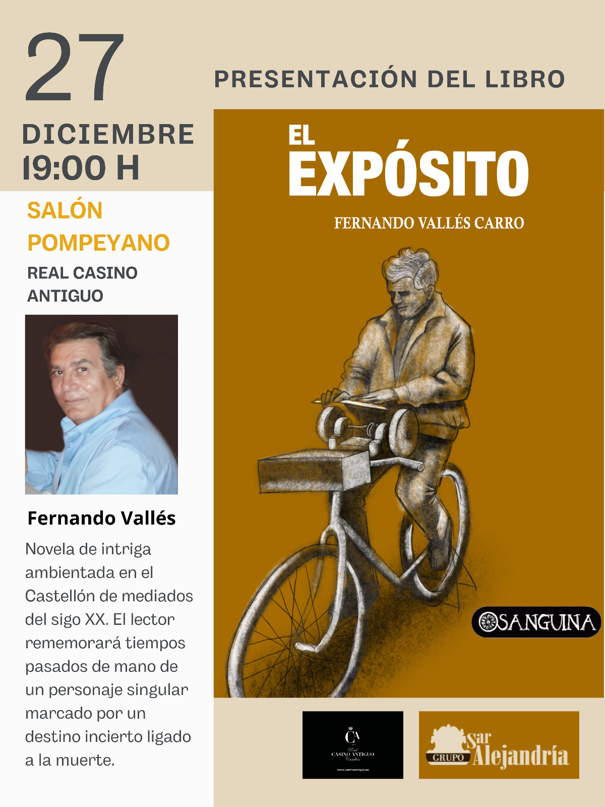 #Presentaciónlibro #Cultura #RealCasinoAntiguo - 27122023
