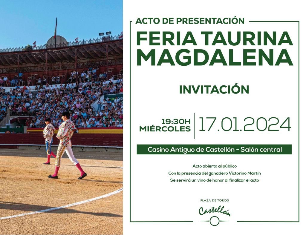 Presentación Feria Taurina Magdalena