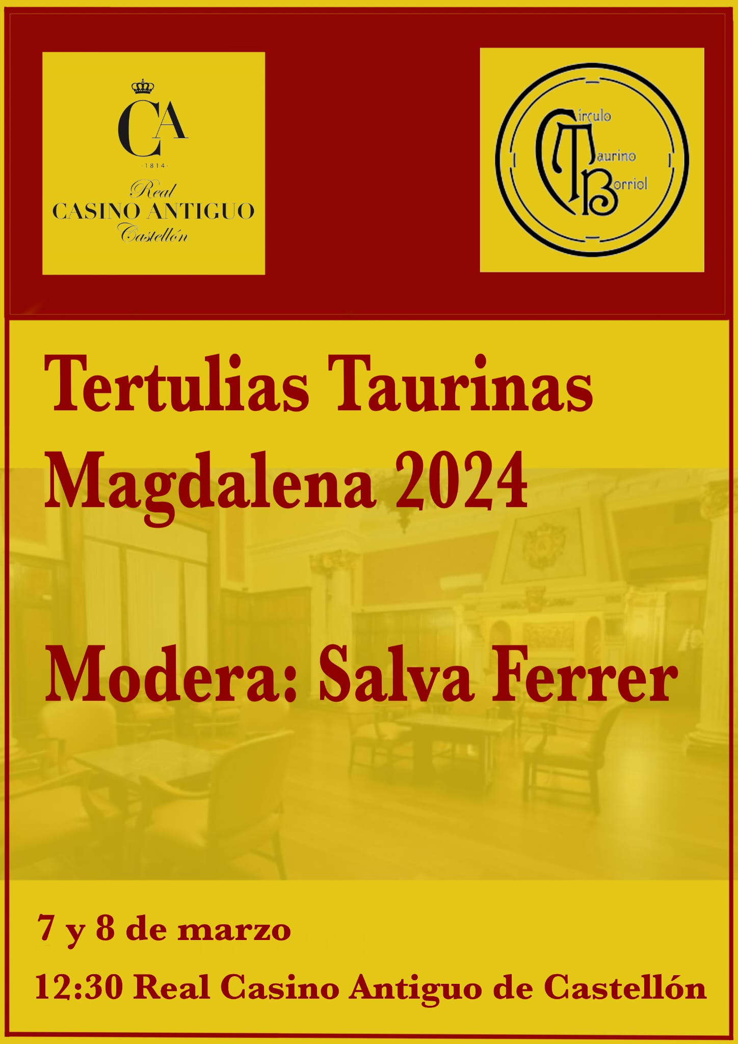 #TertuliasTaurinas #RealCasinoAntiguo - Marzo 2024