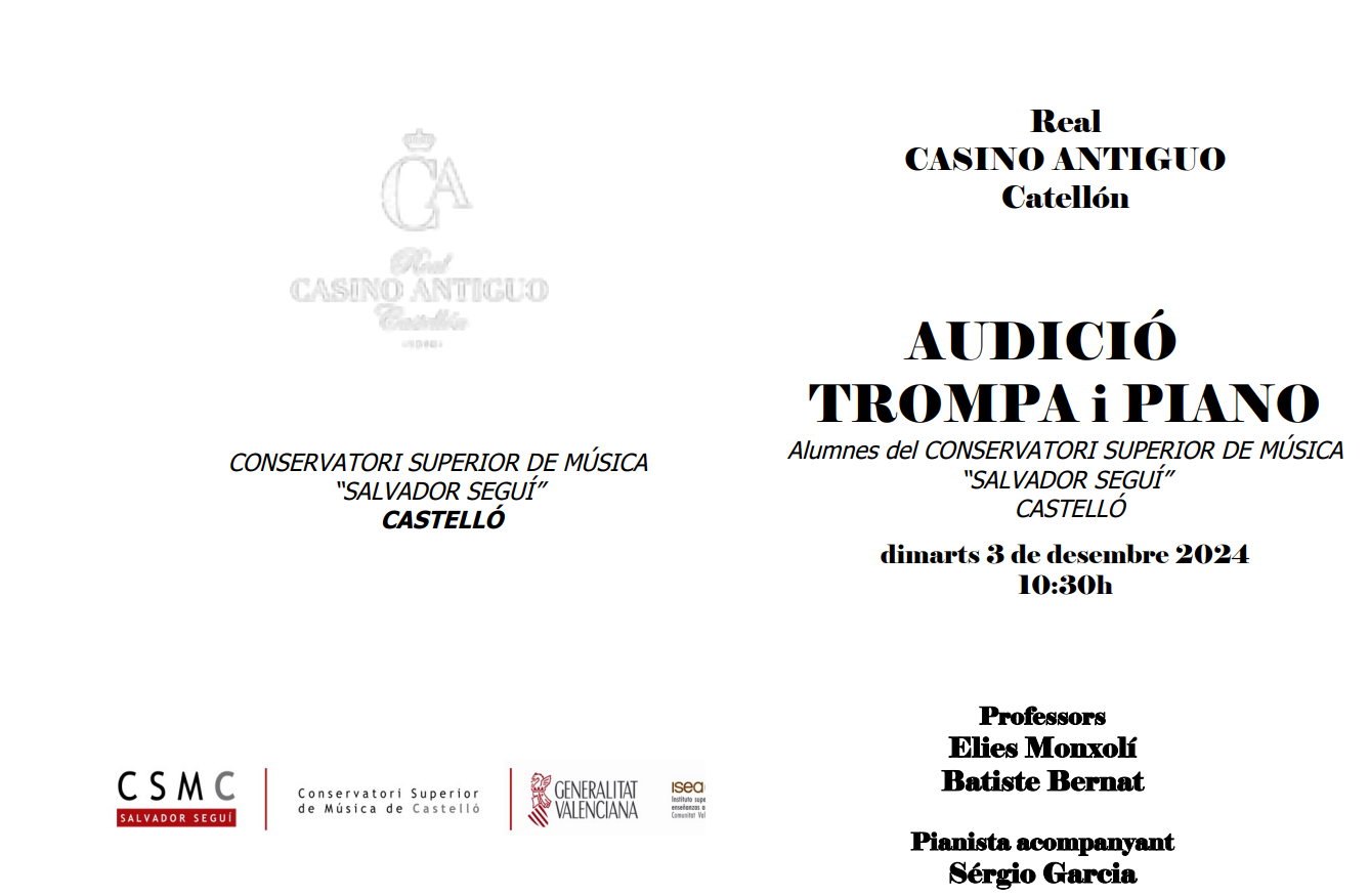 #Audicion #Trompa #CSMCSalvadorSegui #RealCasinoAntiguo