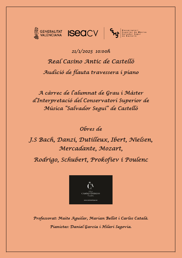 #Audicion #Flautatravesera #Piano #Conservatorio #RCA