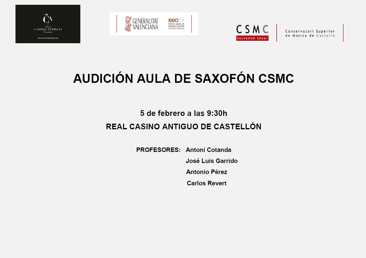 #Audición Saxofon CSMC Salvador Segui _ 05022025