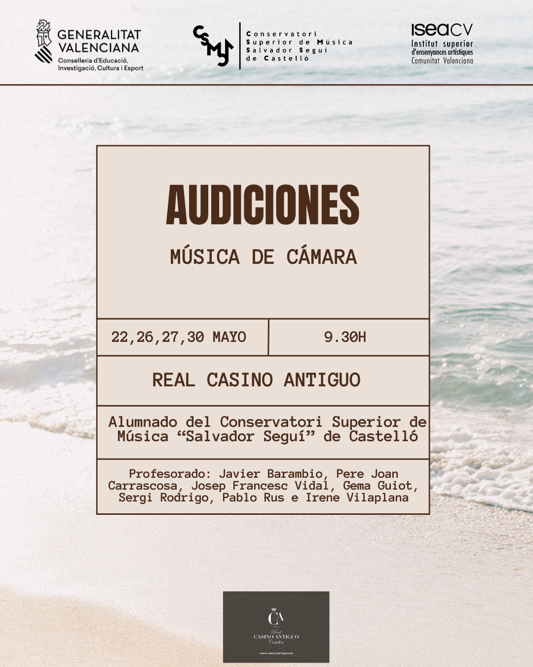 #audiciones #MusicadeCamara #CSMCSalvador Segui #RCA