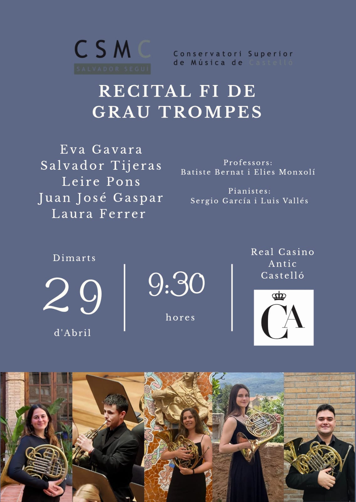 Recital Fin de Grado TROMPA - CSMC Salvador Seguí