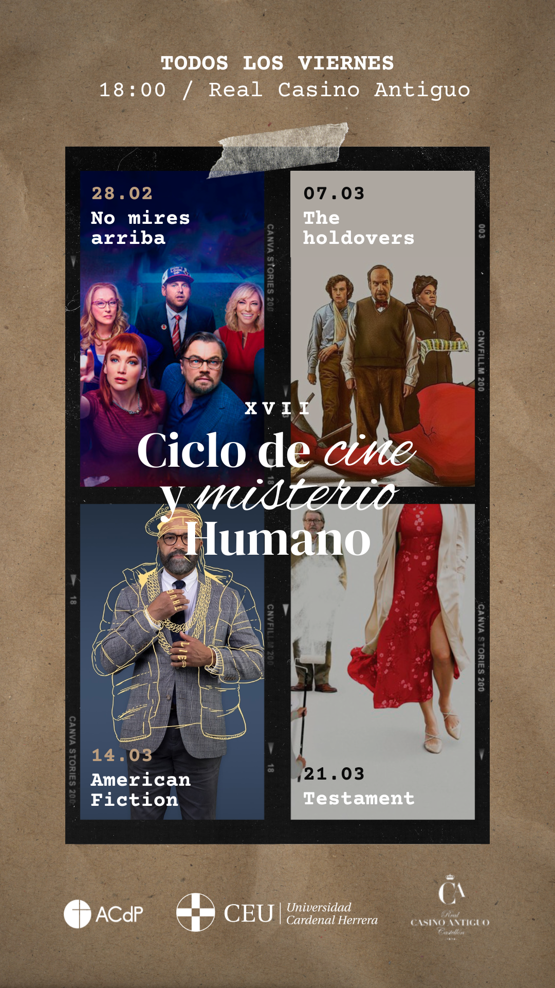XVII CICLO DE CINE Y MISTERIO HUMANO