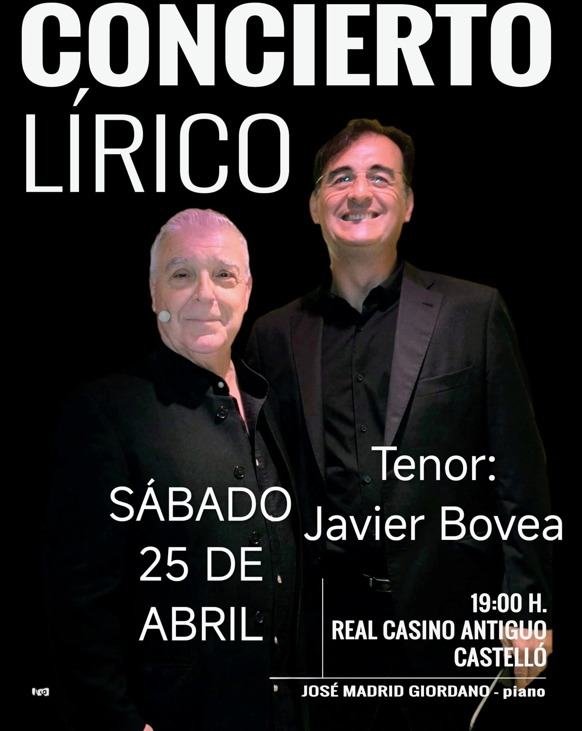 CONCIERTO LIRICO JAVIER BOVEA