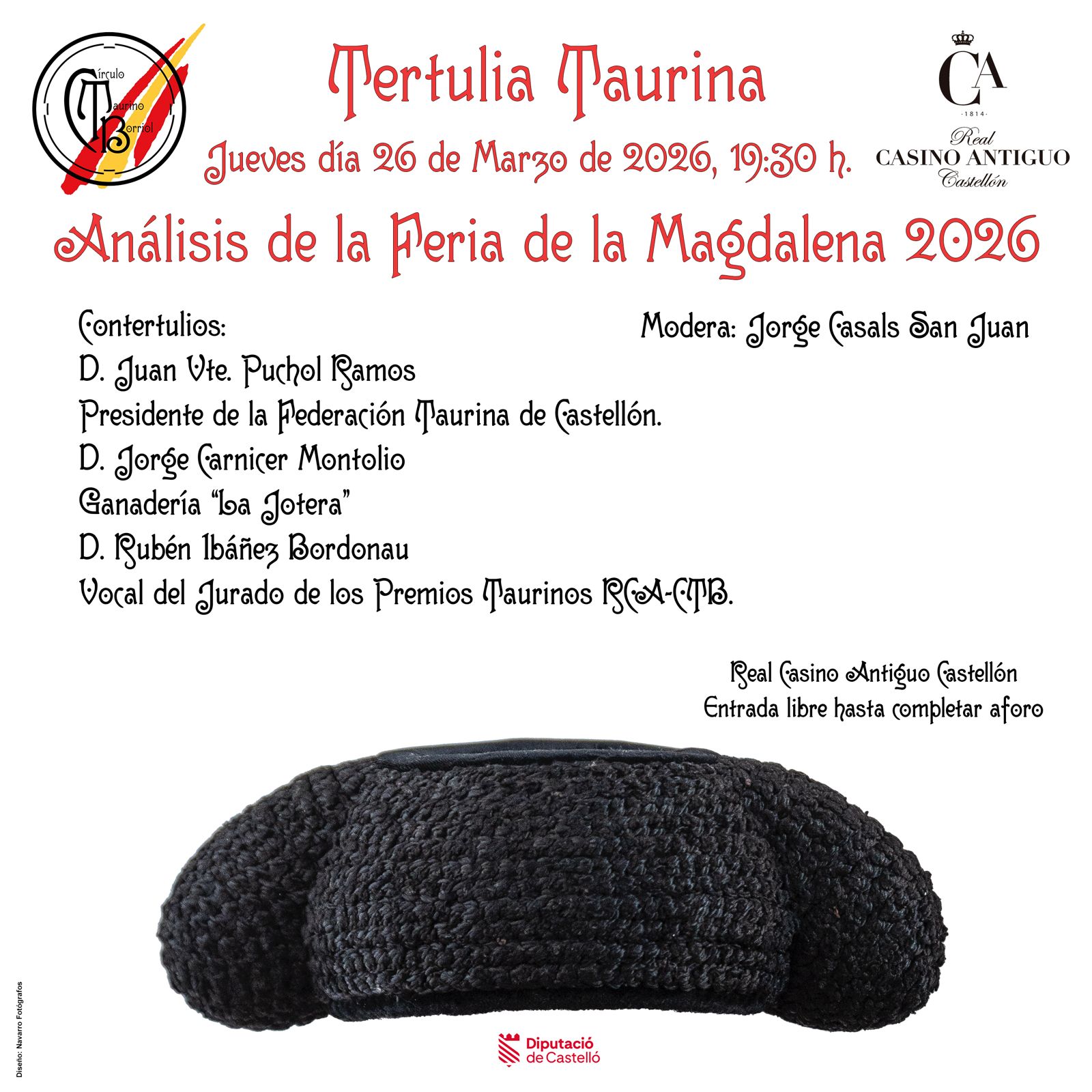 Tertulia Taurina Feria Magdalena 2026