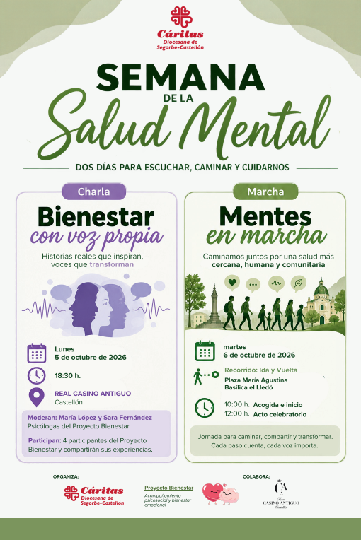 Cartel Salud Mental - Cáritas