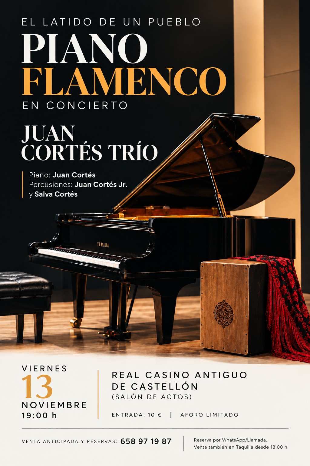Concierto Juan Cortés Trío - 13112026